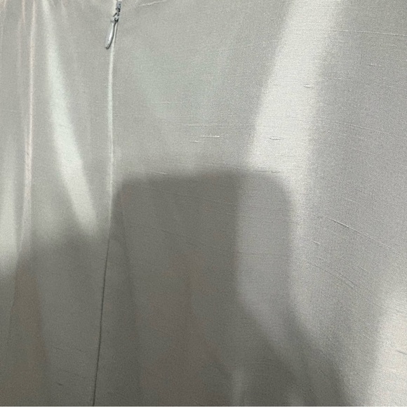 Vintage Talbots Petites Light Blue Embroidered 100% Silk Dress | Flowers Size 8 - Picture 4 of 4